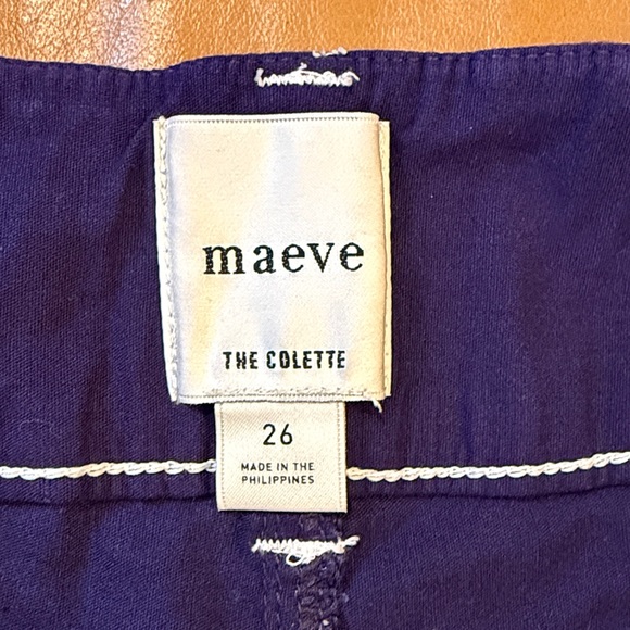 Anthropologie Maeve The Colette Crop Wide Leg Pants 26 Contrast Stitch Edition - Picture 8 of 9